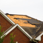 Roof damage from storm